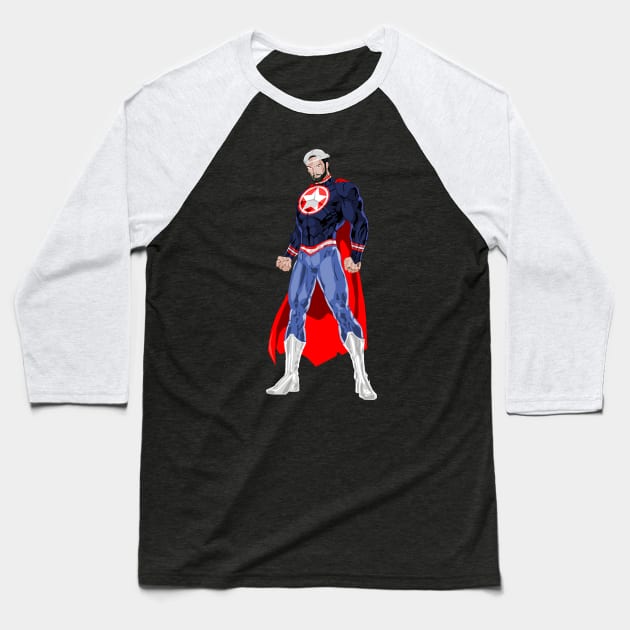 Super Mega Awesome Ultra Guy Baseball T-Shirt by TGprophetdesigns